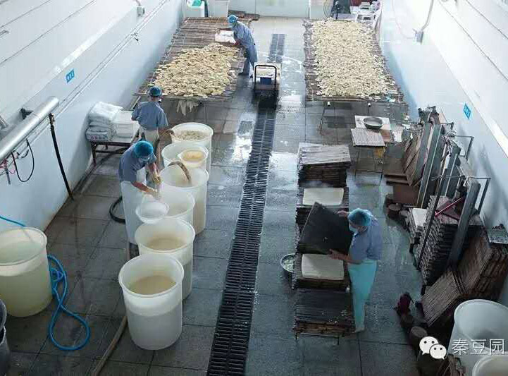 秦豆園豆制品加工車(chē)間